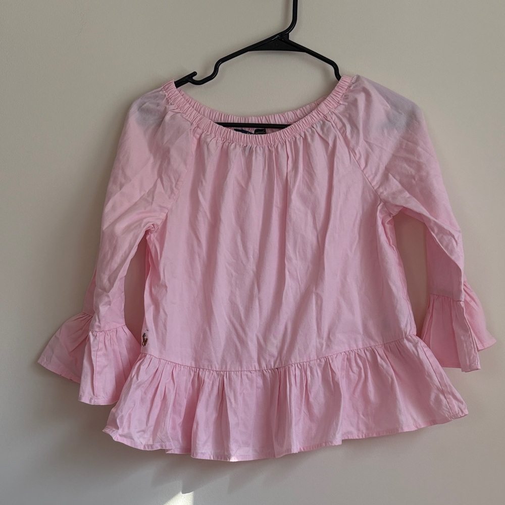Pink Ruffled Kids Top